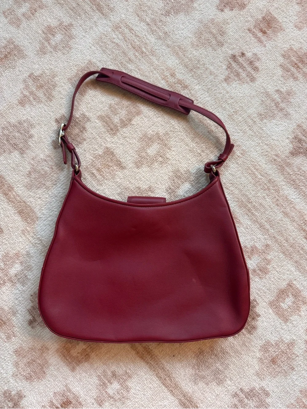 Vintage Coach Burgundy Leather Shoulder Bag
